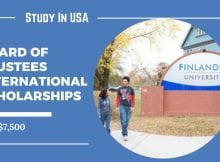 Board of Trustees Scholarships 2022 at Finlandia University in USA