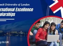 International Excellence Scholarships 2022 at Birkbeck University of London in UK