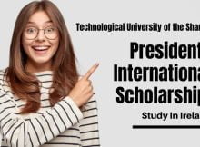 President’s International Scholarships 2022 at Technological University of the Shannon in Ireland