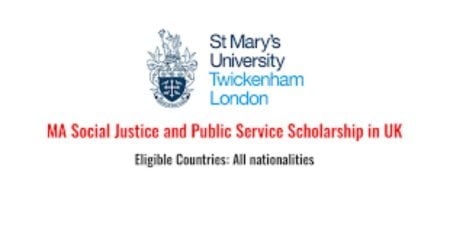 St Mary’s University Social Justice and Public Service Scholarship 2022