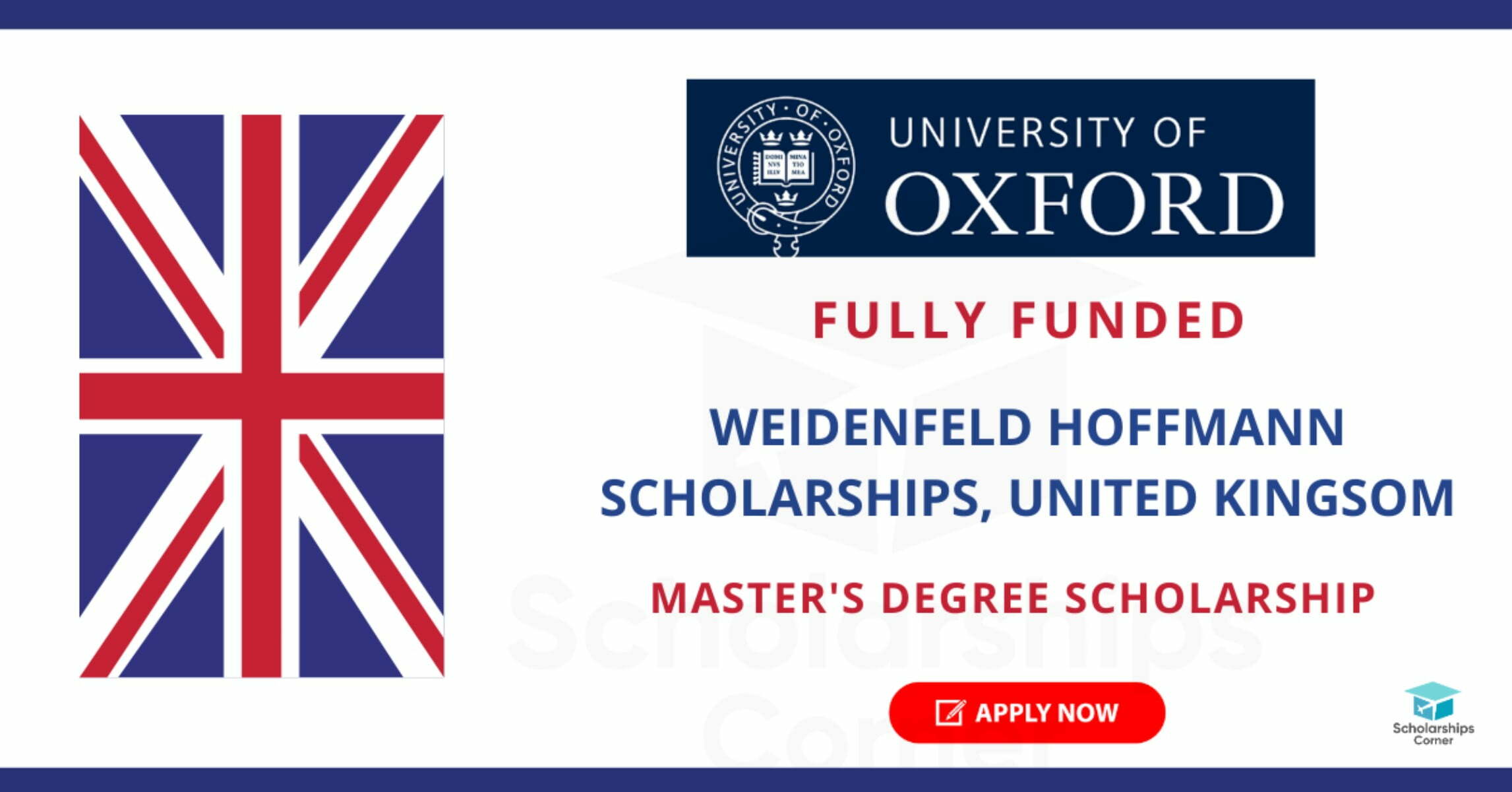 University of Oxford Weidenfeld-Hoffmann Scholarships 2022