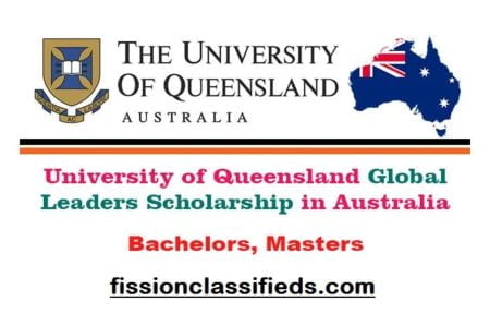 University of Queensland Global Leaders Scholarship 2022 in Australia