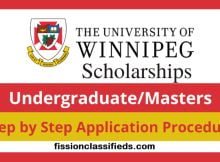 University of Winnipeg President’s Scholarships 2022-2023 for International Students