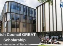 British Council GREAT Scholarships 2022/2023 at University of Kent in UK