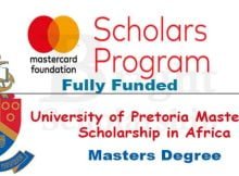MasterCard Foundation Scholarship 2022-2023 at University of Pretoria