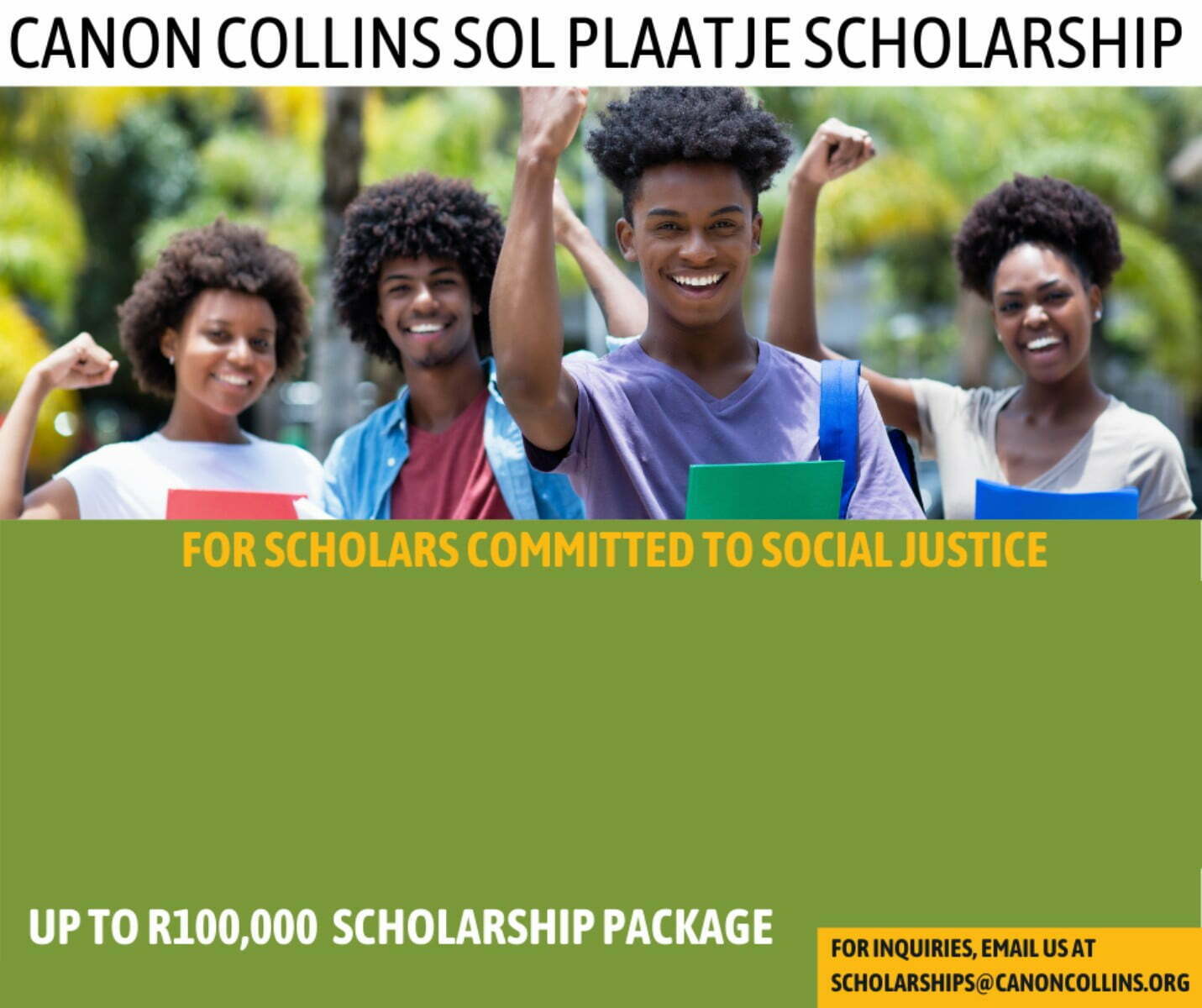 Canon Collins Sol Plaatje Scholarships 2022 at South African University