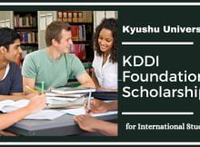Kyushu University KDDI Foundation Scholarship 2022 for International Students