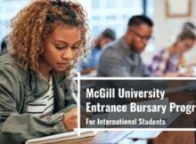 McGill University 2023 Entrance Bursary Program for International Students in Canada