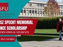 Simon Fraser University 2023 Tadeusz Specht Memorial Entrance Scholarship in Canada