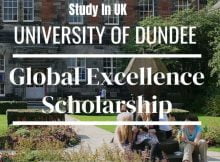 Dundee Excellence scholarship 2023 at the University of Dundee