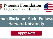 Harvard University 2023 Nieman-Berkman Klein Fellowship in Journalism Innovation