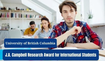 J.A. Campbell Research Award 2023 for International Students in Canada