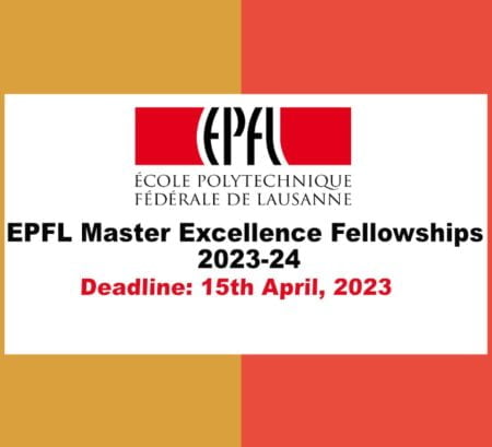EPFL Master Excellence Fellowships 2023
