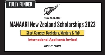 Fully Funded Manaaki New Zealand Scholarship 2023
