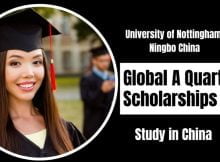 Global A Quarter Scholarships 2023 at University of Nottingham Ningbo China