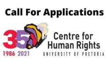 Human Rights and Democratization Scholarships 2023 at University of Pretoria