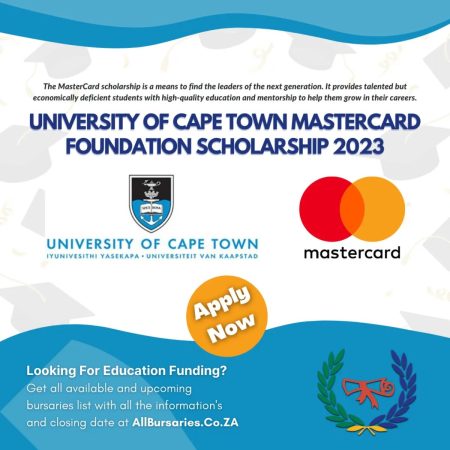 MasterCard Foundation Scholarships 2023 at University Of Cape Town