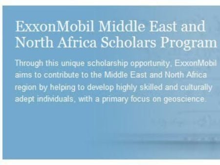 Fully Funded ExxonMobil Middle East and North Africa Scholars Program 2023