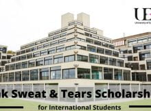 Ink Sweat & Tears International Scholarships 2023 at University of East Anglia in UK