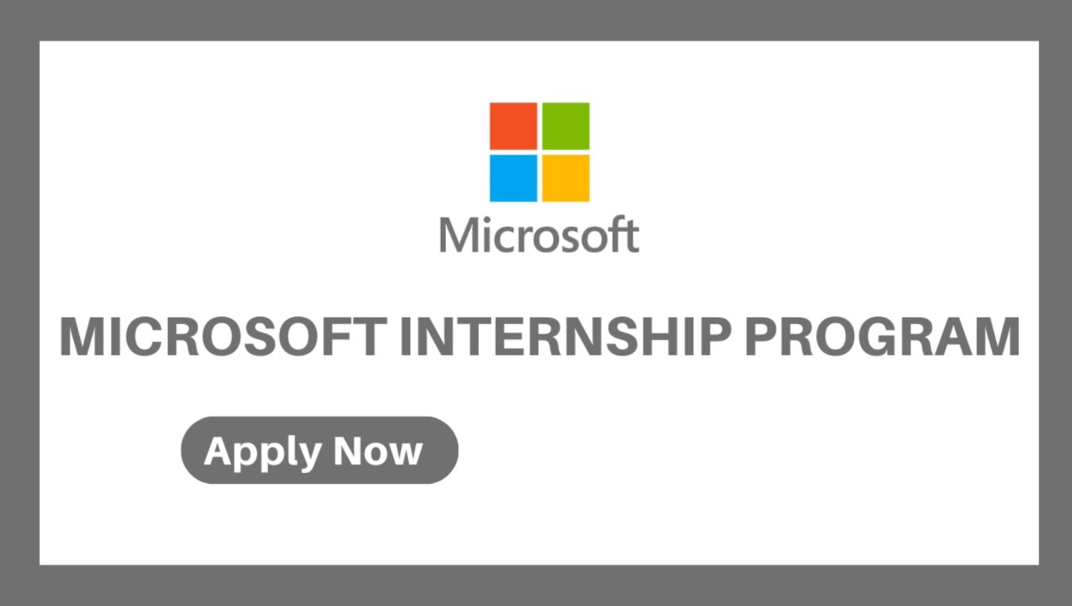 Microsoft Account Management Internship 2023 Application