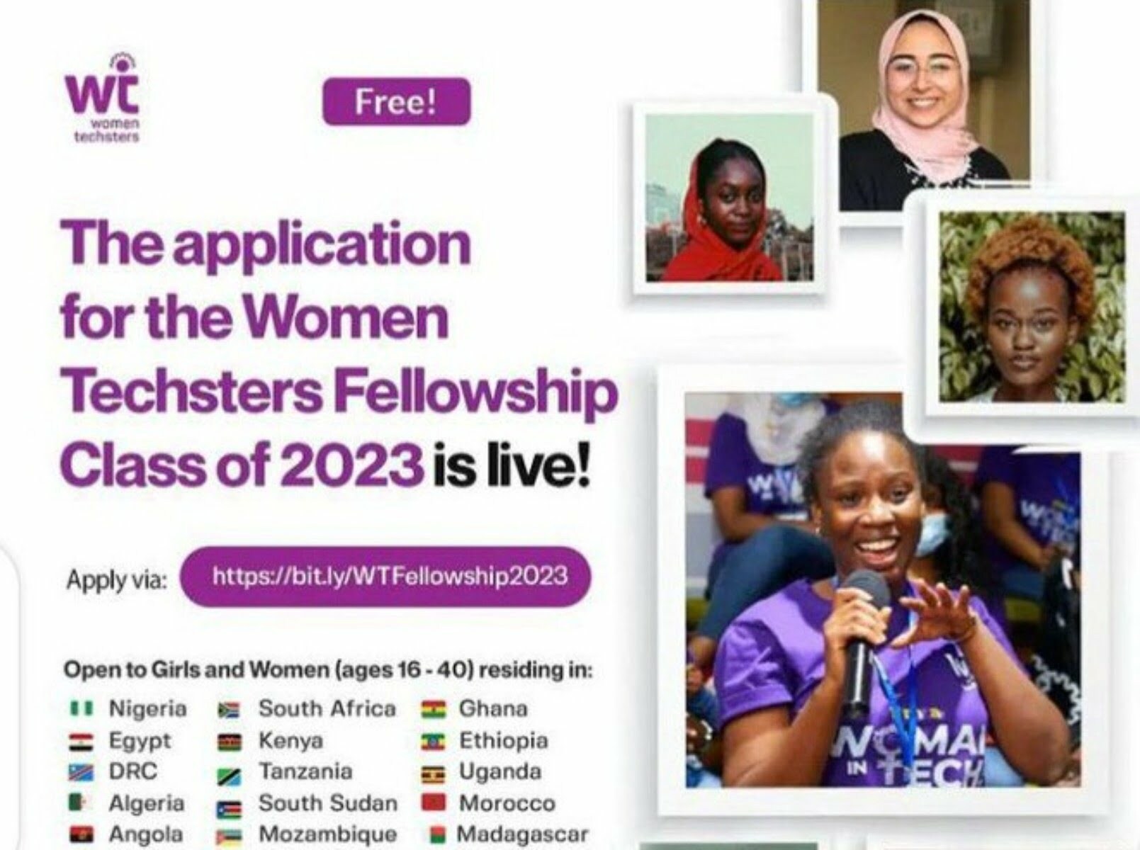 Women Techsters Fellowship Program 2023 for African Women