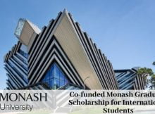 Co-funded Monash Graduate Scholarship 2023 at Monash University in Australia