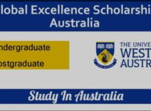 Global Excellence Scholarship 2023 at University of Western Australia