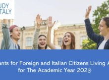 Grants for Foreign and Italian Citizens Living Abroad 2023 to Study in Italy