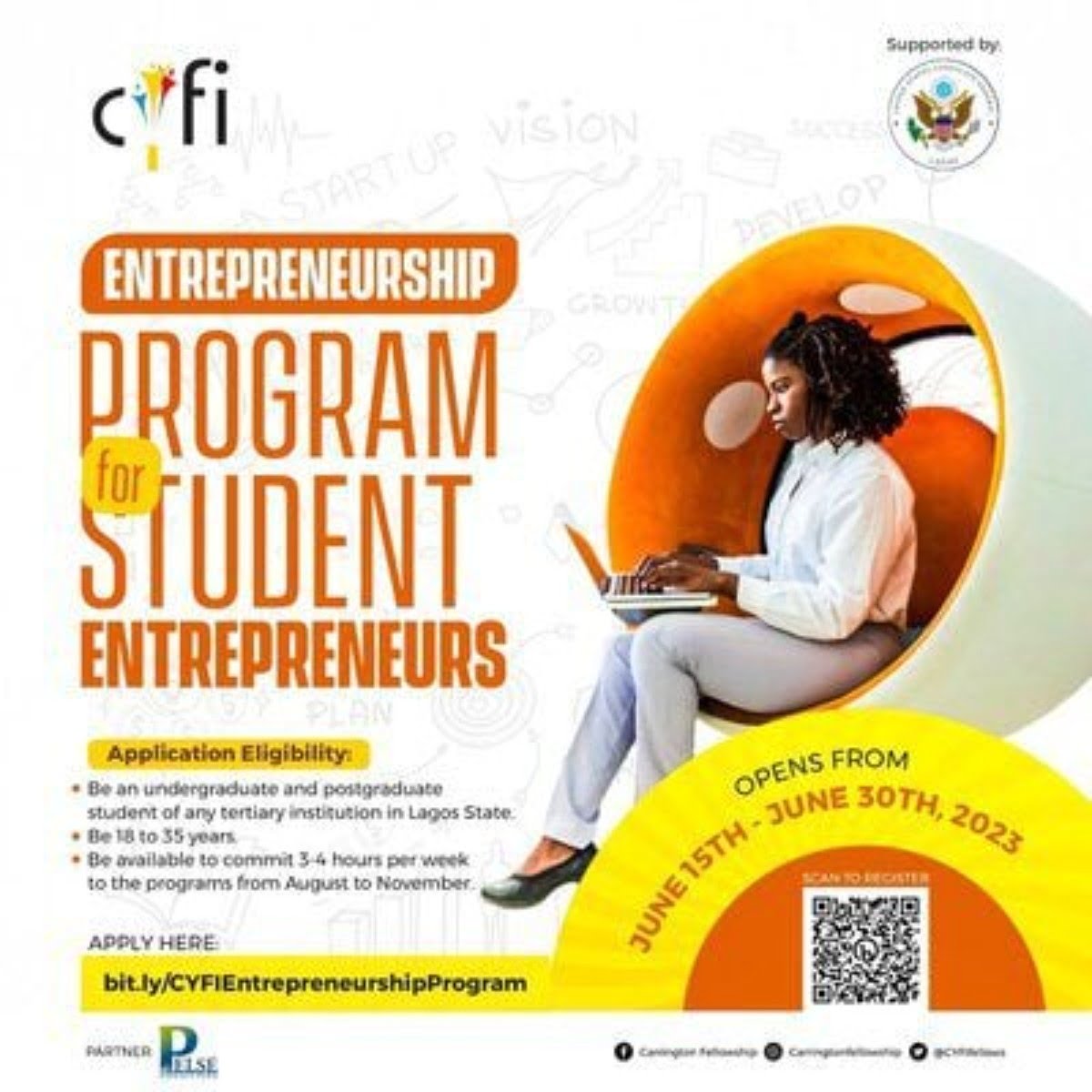 Carrington Youth Fellowship Entrepreneurship Program 2023 for Student Entrepreneurs