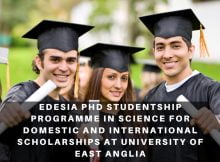 EDESIA Science Scholarships 2023 at University of East Anglia in UK