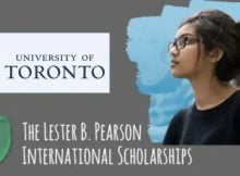 Lester B. Pearson International Scholarships 2023 at University of Toronto