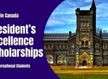 President’s Scholars of Excellence Program 2024 at University of Toronto