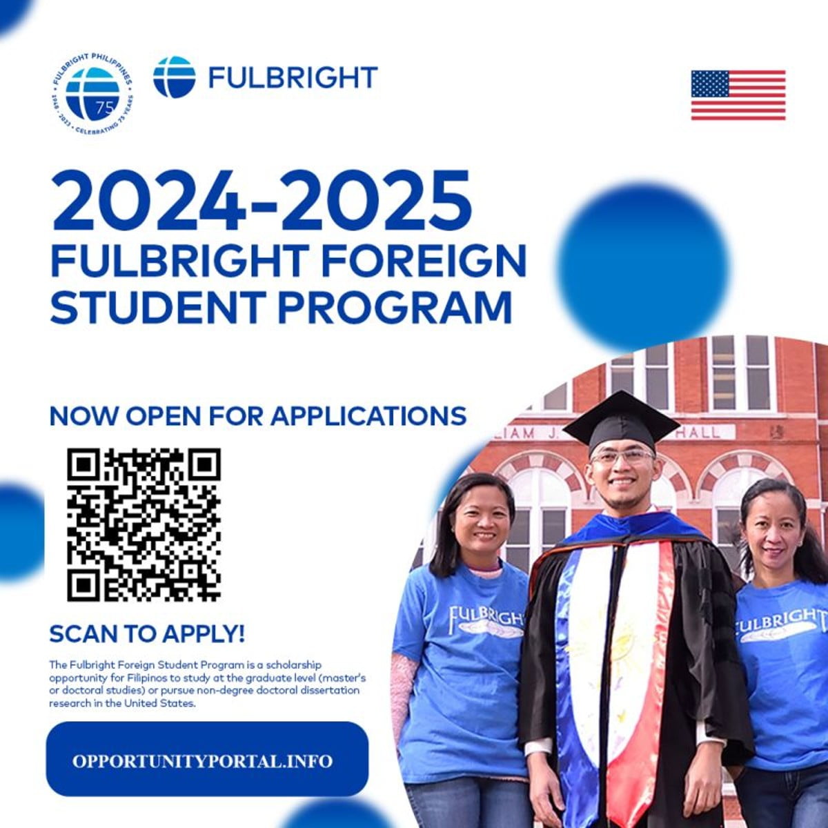 Fulbright Foreign Student Program 2024 in United States