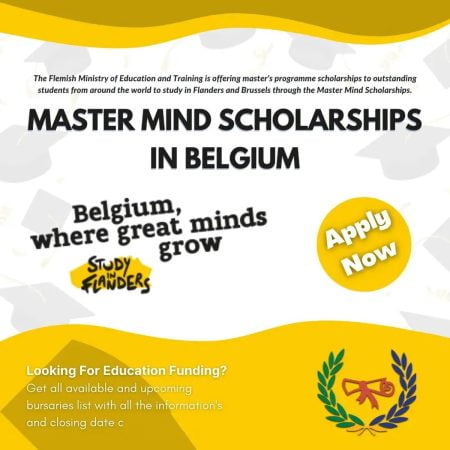 Master Mind Scholarships 2024 to Study in Belgium