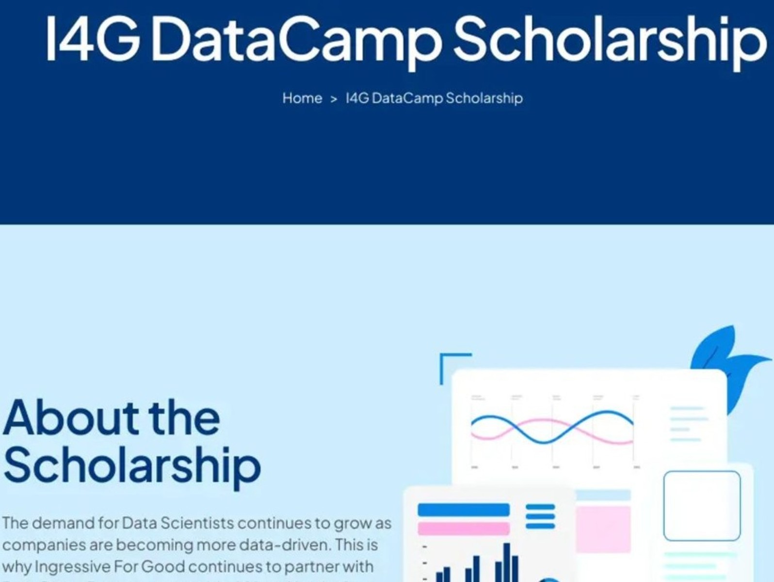 I4G DataCamp Scholarship 2024 for Africans full