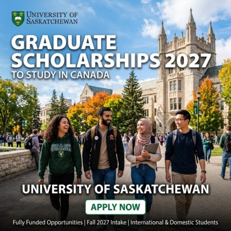 University of Saskatchewan Graduate Scholarships 2027 to Study in Canada