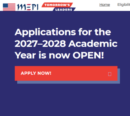 US-MEPI Tomorrow’s Leaders Scholarship Program 2027