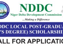 NDDC Local Postgraduate Scholarships 2026